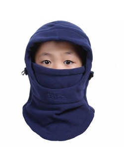 Children's Winter Windproof Cap Thick Warm Face Cover Adjustable Ski Hat