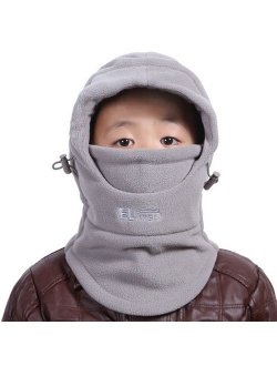 Children's Winter Windproof Cap Thick Warm Face Cover Adjustable Ski Hat