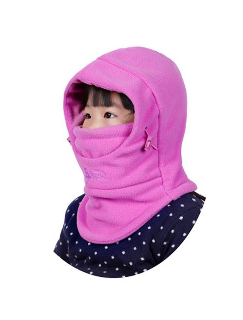 Children's Winter Windproof Cap Thick Warm Face Cover Adjustable Ski Hat