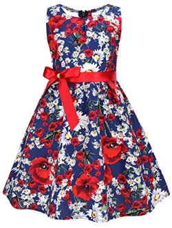 Kid Floral Cotton Girls Dresses Summer Girl Clothes