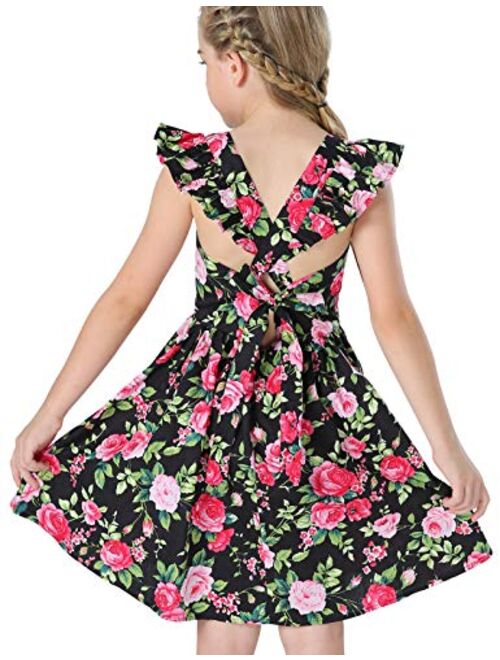 Kid Floral Cotton Girls Dresses Summer Girl Clothes