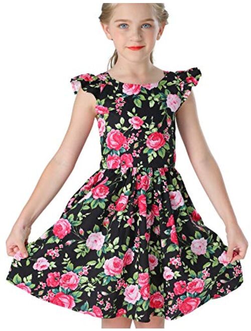 Kid Floral Cotton Girls Dresses Summer Girl Clothes