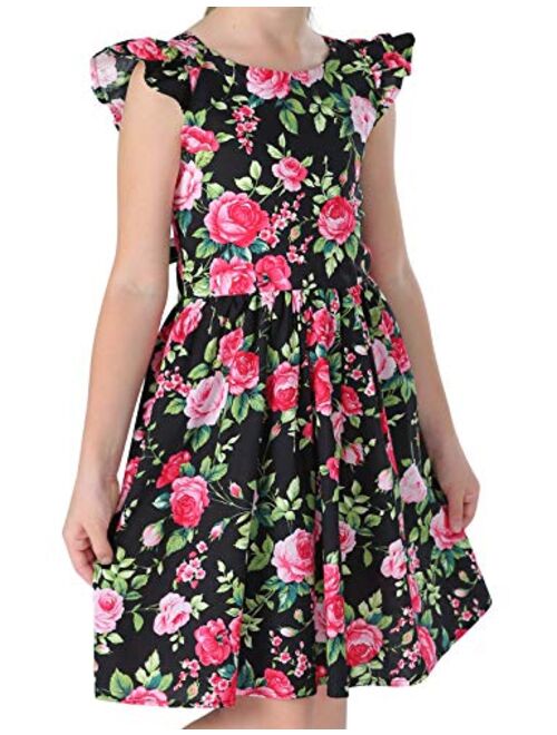 Kid Floral Cotton Girls Dresses Summer Girl Clothes