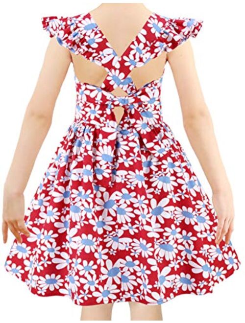 Kid Floral Cotton Girls Dresses Summer Girl Clothes