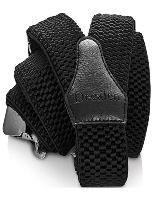 Decalen Mens Suspenders Very Strong Clips Heavy Duty Braces One Size Fits All Y Shape