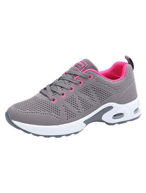 JARLIF Women's Breathable Fashion Walking Sneakers Lightweight Athletic Tennis Running Shoes US5.5-10