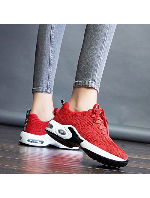 JARLIF Women's Breathable Fashion Walking Sneakers Lightweight Athletic Tennis Running Shoes US5.5-10