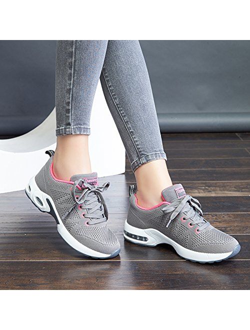 JARLIF Women's Breathable Fashion Walking Sneakers Lightweight Athletic Tennis Running Shoes US5.5-10