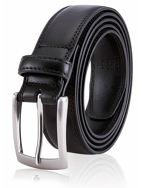 Men's Genuine Leather Dress Belt, Handmade, 100% Cow Leather, Fashion & Classic Designs for Work Business and Casual