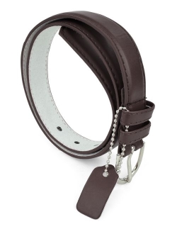 Girls Kids Dress Belts Skinny PU Leather Polished Buckle