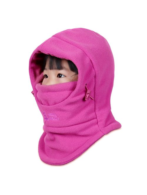 OJSCOS Kids Windproof Double Thick Fleece Hoody Balaclava Outdoor Sledding Skiing Cap