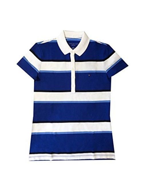 Tommy Hilfiger Women's 5 Button Striped Polo Shirt