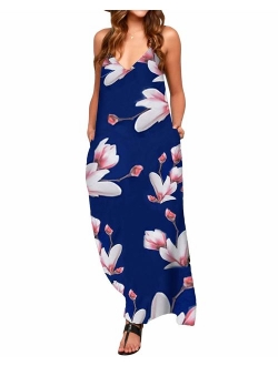 ZANZEA Womens Floral Printed Maxi Dress Casual Summer Sundress Long Boho Beach Dress Plus Size