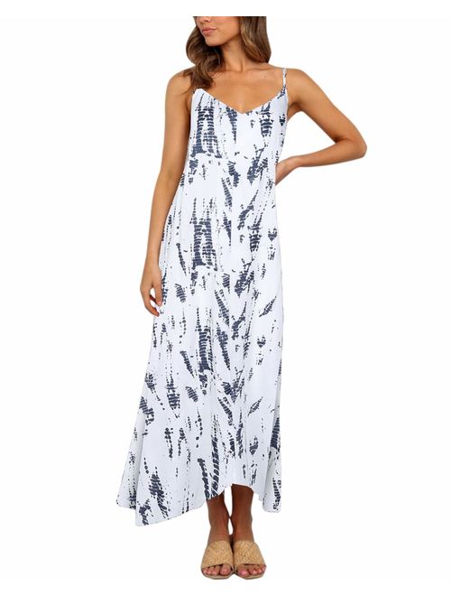 ZANZEA Womens Floral Printed Maxi Dress Casual Summer Sundress Long Boho Beach Dress Plus Size