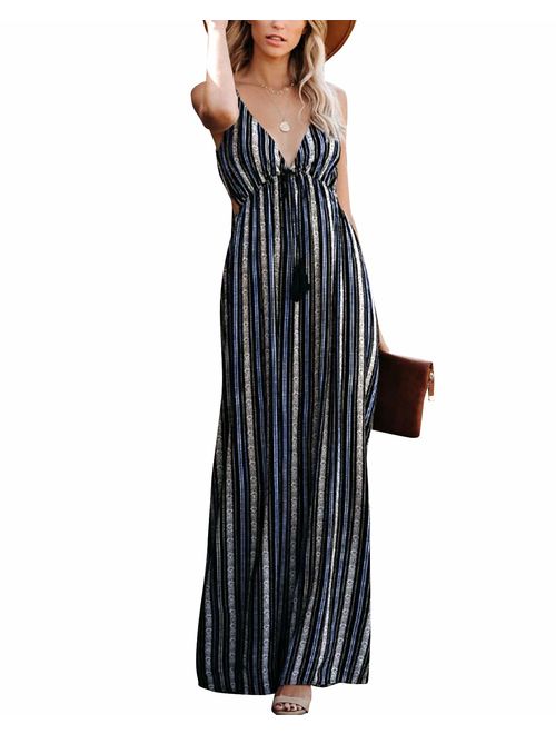 ZANZEA Womens Floral Printed Maxi Dress Casual Summer Sundress Long Boho Beach Dress Plus Size