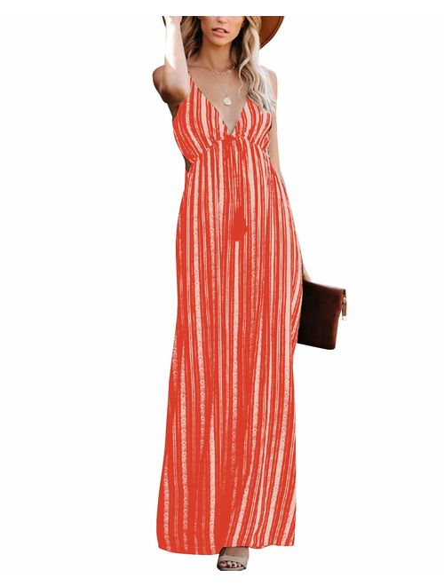 ZANZEA Womens Floral Printed Maxi Dress Casual Summer Sundress Long Boho Beach Dress Plus Size