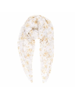 Scarf for Women Lightweight Floral Flower Scarves for Fall Winter Shawl Wrap