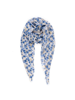 Scarf for Women Lightweight Floral Flower Scarves for Fall Winter Shawl Wrap