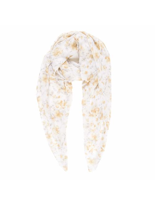 Scarf for Women Lightweight Floral Flower Scarves for Fall Winter Shawl Wrap