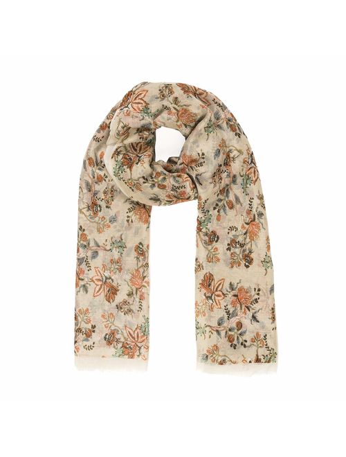 Scarf for Women Lightweight Floral Flower Scarves for Fall Winter Shawl Wrap