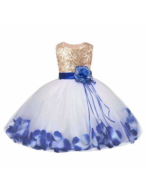 Bow Dream Flower Girl's Dress Sequins Tulle