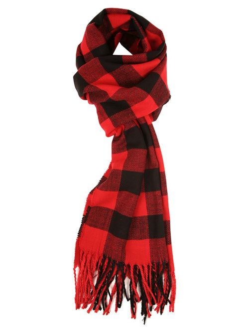 Love Lakeside Soft Cashmere Feel Winter Plaid & Buffalo Plaid Scarf