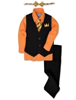 Johnnie Lene Pinstripe Boys Formal Dresswear Vest Set