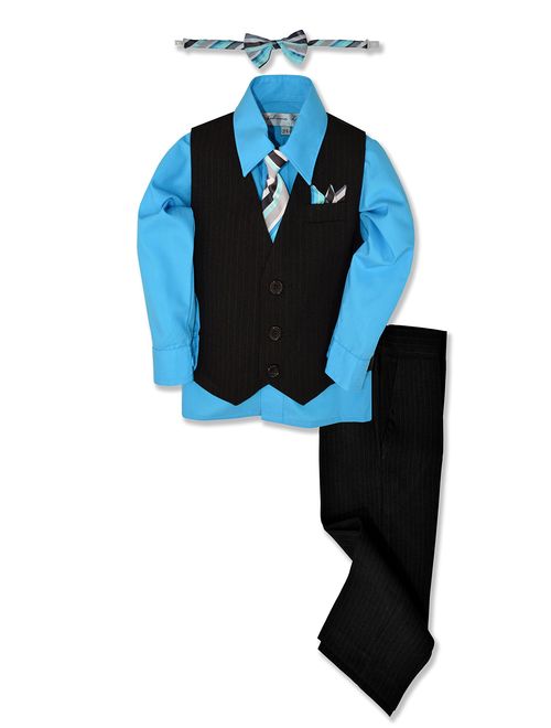 Johnnie Lene Pinstripe Boys Formal Dresswear Vest Set