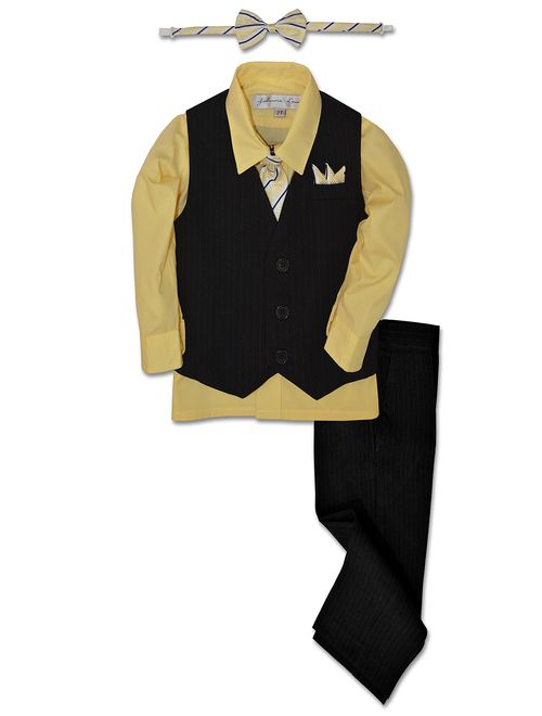 Johnnie Lene Pinstripe Boys Formal Dresswear Vest Set