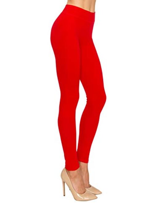 EttelLut Cotton Spandex Basic Leggings Pants-Jersey Full/Capri Regular/Plus Size