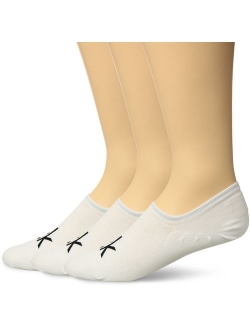 Men's 3 Pair Cotton Logo No Show Liner Socks