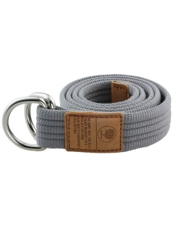 moonsix Canvas Web Belts for Men, Military Style D-ring Buckle Men's Belt