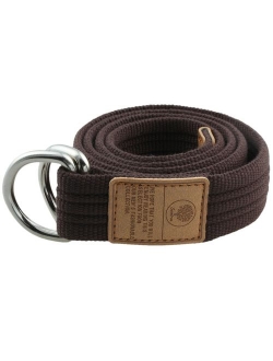 moonsix Canvas Web Belts for Men, Military Style D-ring Buckle Men's Belt