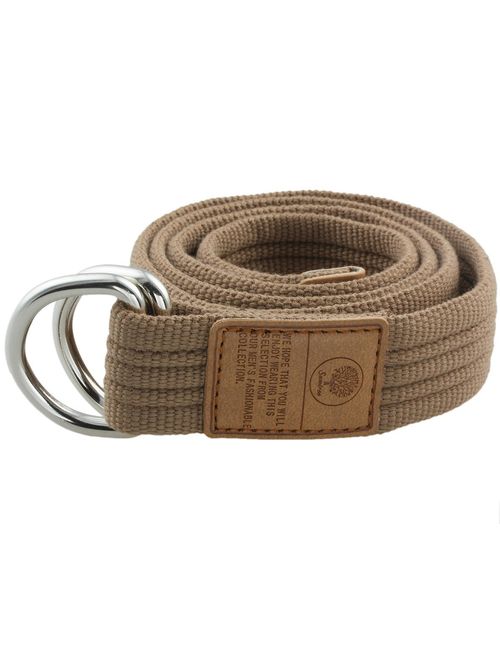 moonsix Canvas Web Belts for Men, Military Style D-ring Buckle Men's Belt