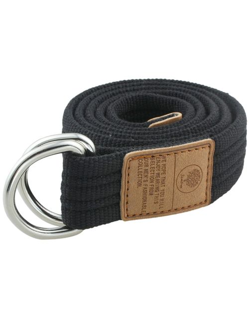 moonsix Canvas Web Belts for Men, Military Style D-ring Buckle Men's Belt