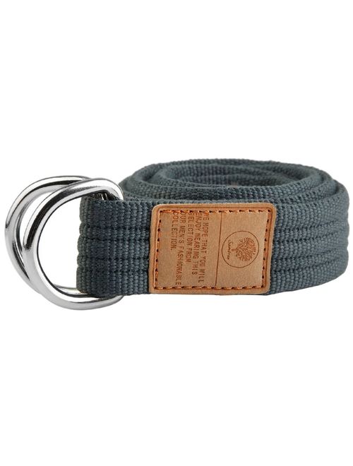 moonsix Canvas Web Belts for Men, Military Style D-ring Buckle Men's Belt