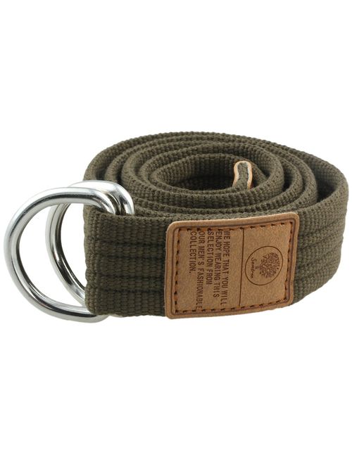 moonsix Canvas Web Belts for Men, Military Style D-ring Buckle Men's Belt