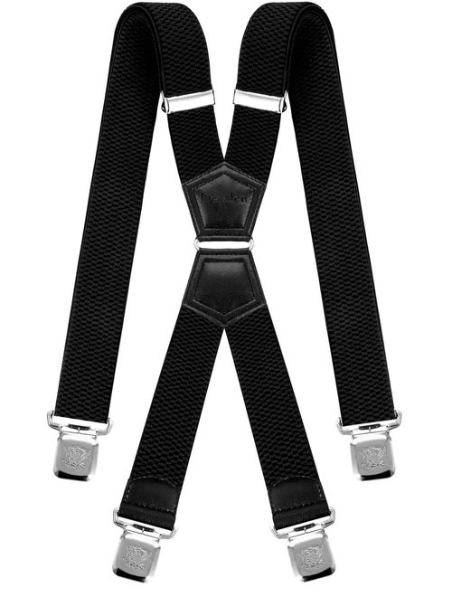 Buy Mens Suspenders X Style Very Strong Clips Adjustable One Size Fits ...