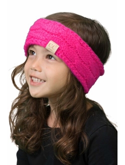 Funky Junque Kids Baby Toddler Knit Fuzzy Lined Head Wrap Headband Ear Warmer