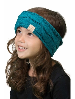 Funky Junque Kids Baby Toddler Knit Fuzzy Lined Head Wrap Headband Ear Warmer