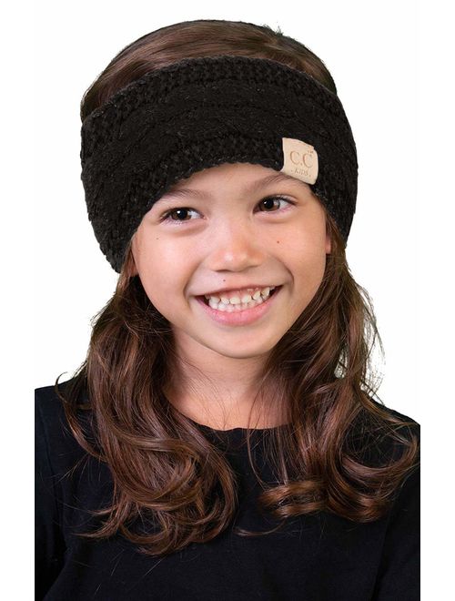 Funky Junque Kids Baby Toddler Knit Fuzzy Lined Head Wrap Headband Ear Warmer