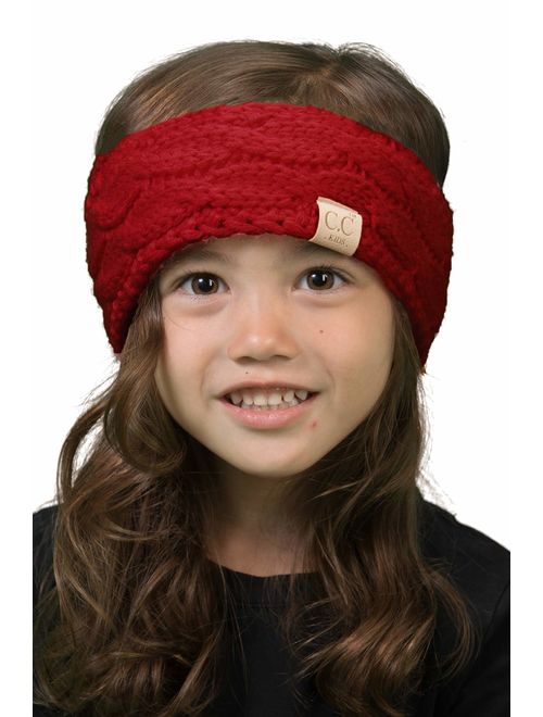 Funky Junque Kids Baby Toddler Knit Fuzzy Lined Head Wrap Headband Ear Warmer