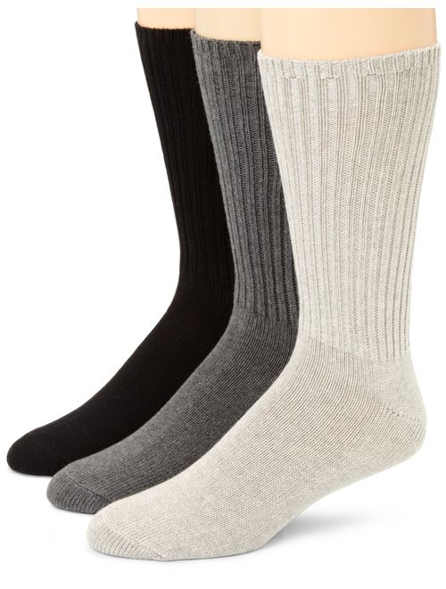 Calvin Klein Men's 3 Pack Cotton Rich Casual Rib Crew Socks