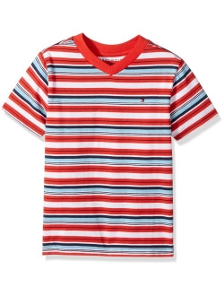 Boys' Stripe Vneck Tee with Pocket