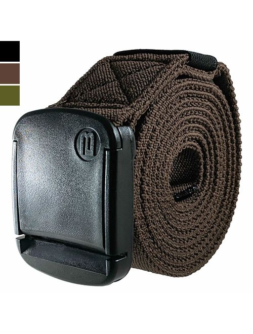 BETTA 1.5 Inch Wide Men's Elastic Stretch Belt with Fully Adjustable High-Strength Buckle