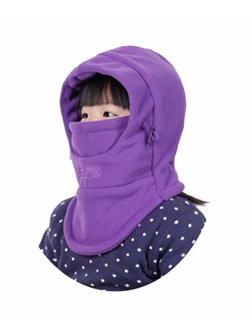 YR.Lover Children's Double-Deck Winter Windproof Cap Thick Warm Face Cover Adjustable Ski Hat