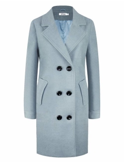 APTRO Women's Wool Blend Double Breasted Notched Lapels Winter Coat Mid-Long Pea Coat