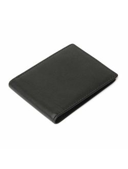 Polare Men's RFID Blocking Vintage Italian Genuine Leather Slim Bifold Wallet Handmade