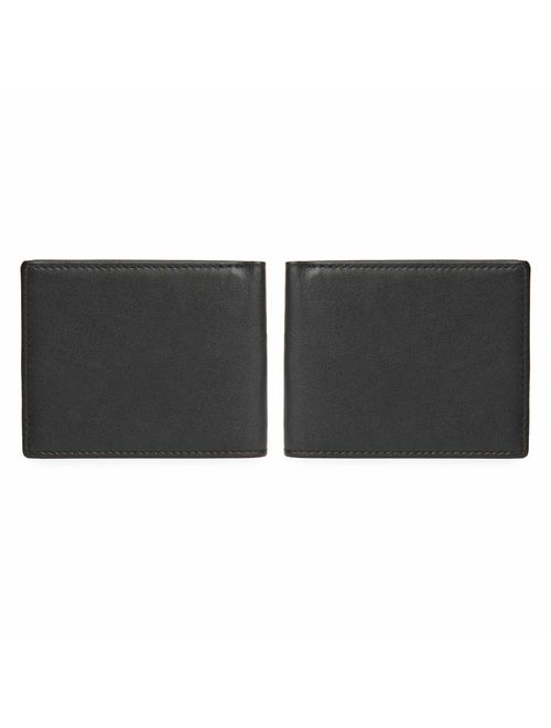 Polare Men's RFID Blocking Vintage Italian Genuine Leather Slim Bifold Wallet Handmade