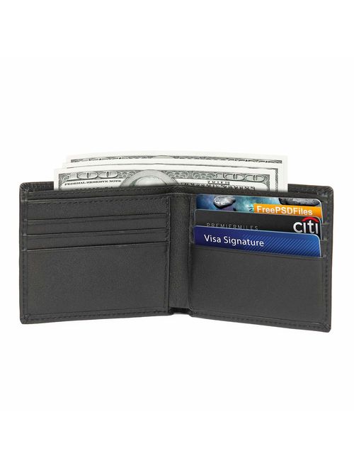 Polare Men's RFID Blocking Vintage Italian Genuine Leather Slim Bifold Wallet Handmade